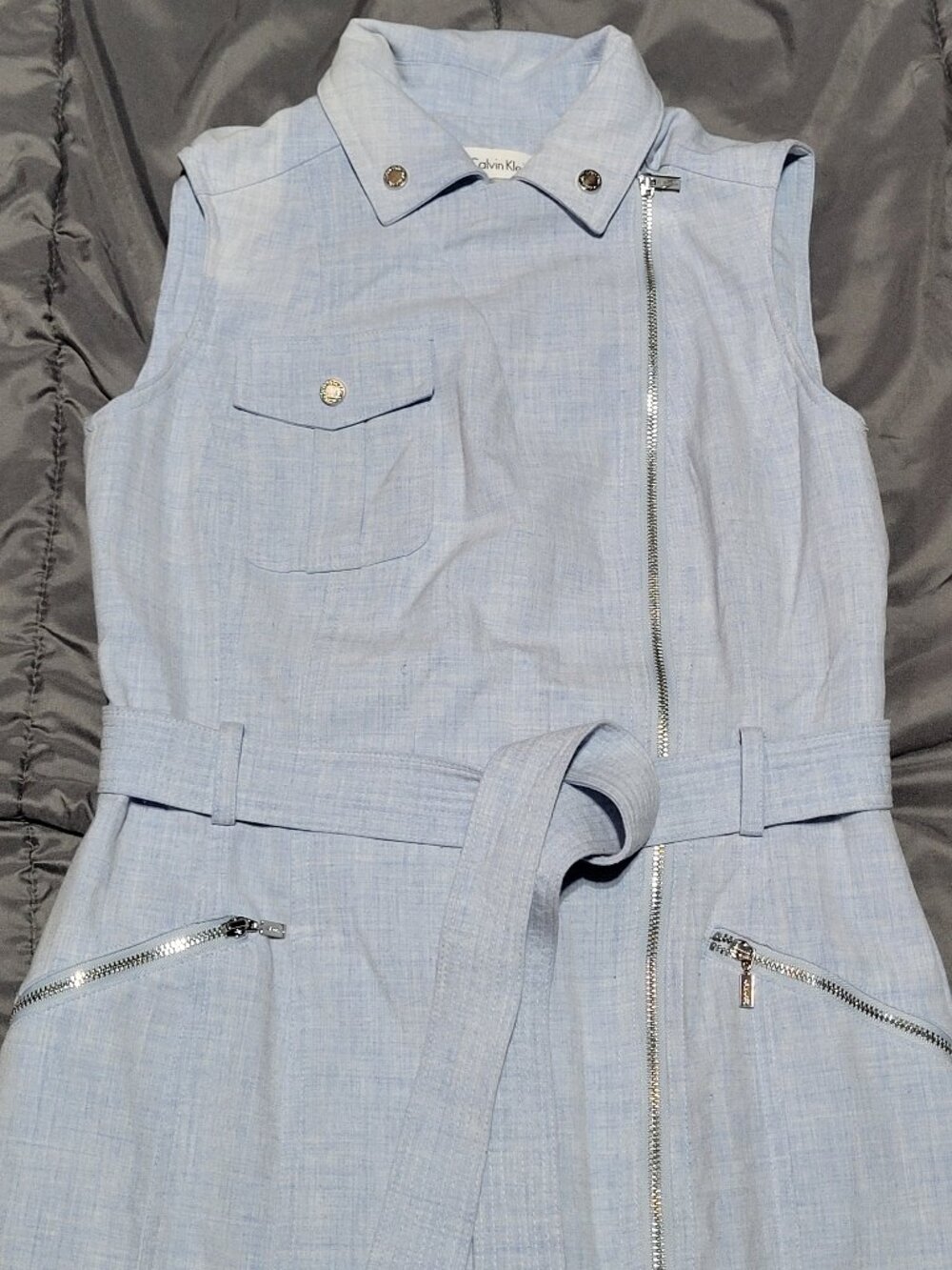 Calvin Klein Blue Moto Dress